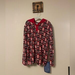 Kickee Pants Bamboo Hooded Long Sleeve Shirt Small (6/8)